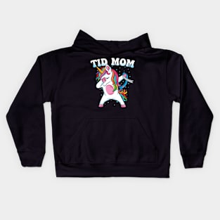 Dabbing unicorn T1D mama her fight is my fight Type 1 Diabetes Awareness Kids Hoodie